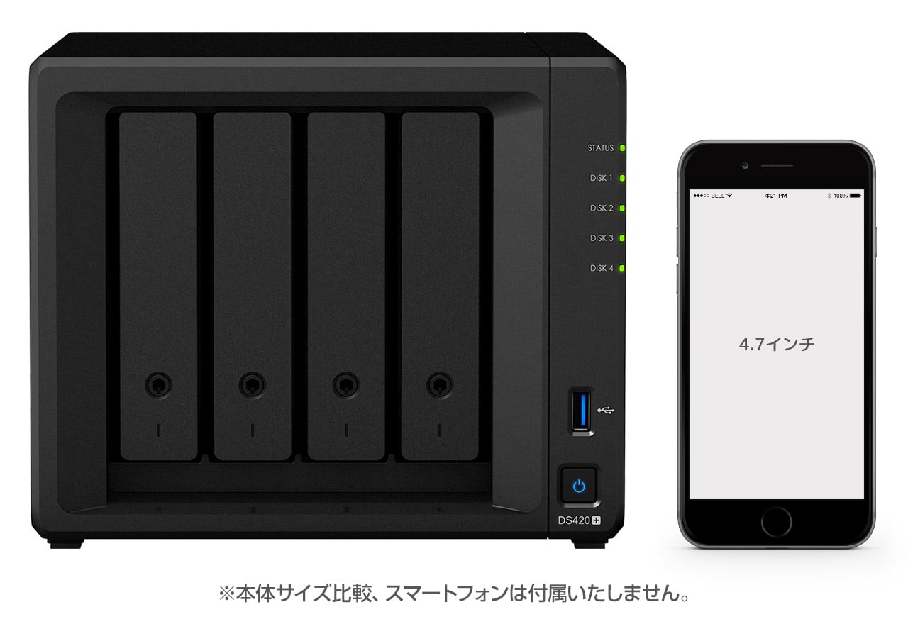 DiskStation DS420+ | Synology ビジネス向け 4ベイオールインワンNASキット | 株式会社アスク