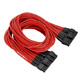 20+4Pin ATX Sleeved Cable Red