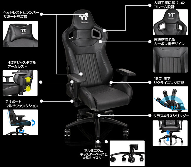 快適な座り心地と高い耐久性を実現したスタンダードサイズのゲーミングチェア