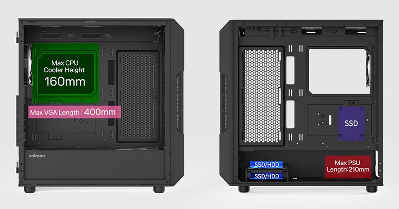 拡張性に優れた内部レイアウト