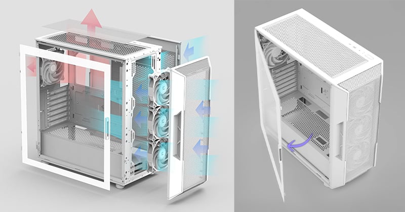 エアフローを重視したフロントデザイン