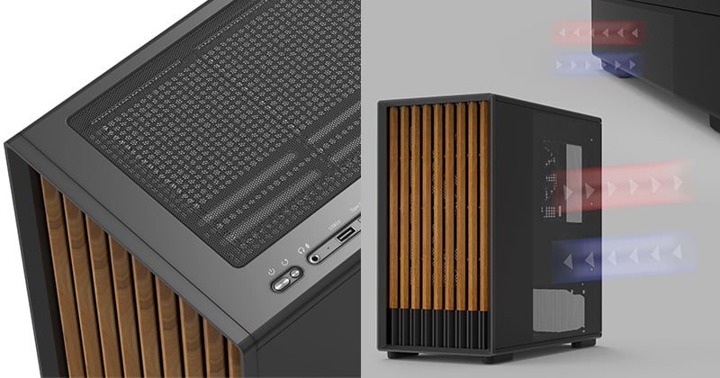 木製パーツを採用した印象的なフロントパネル