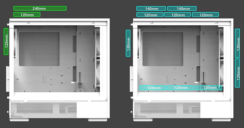 豊富な冷却オプション