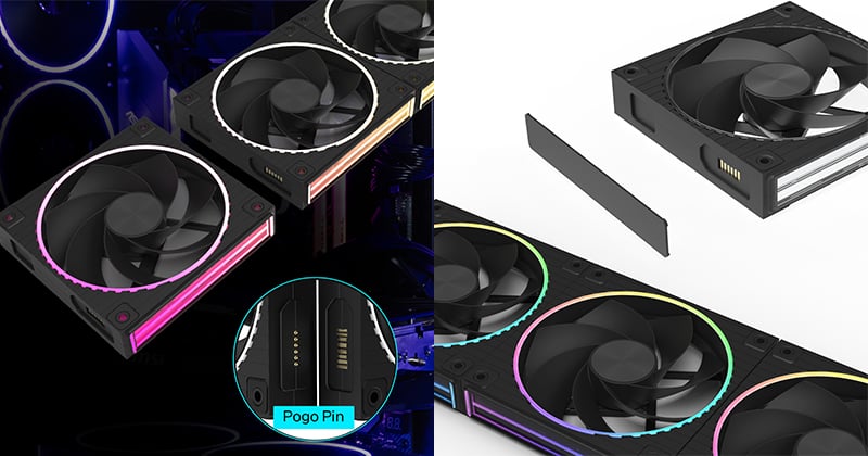 ポゴピンによる簡単なデイジーチェーン接続