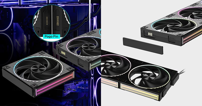 ポゴピンによる簡単なデイジーチェーン接続