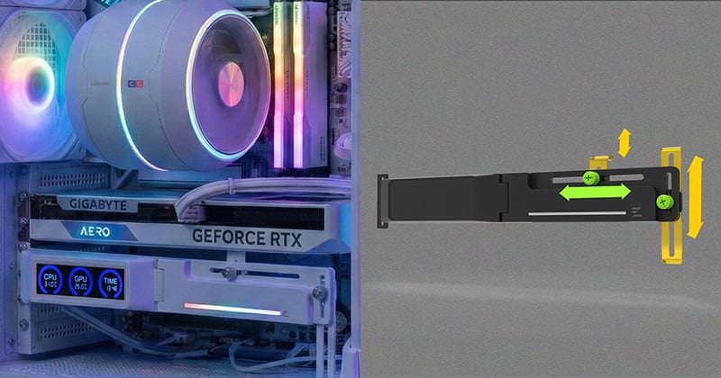 グラフィックボードの重みによるダメージを防止