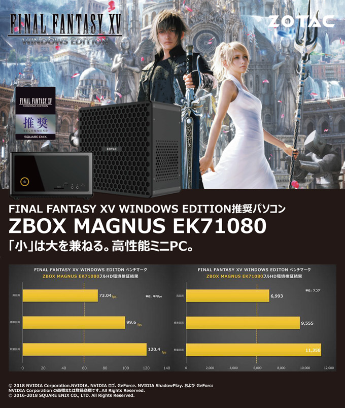 FINAL FANTASY XV WINDOWS EDITION推奨PC