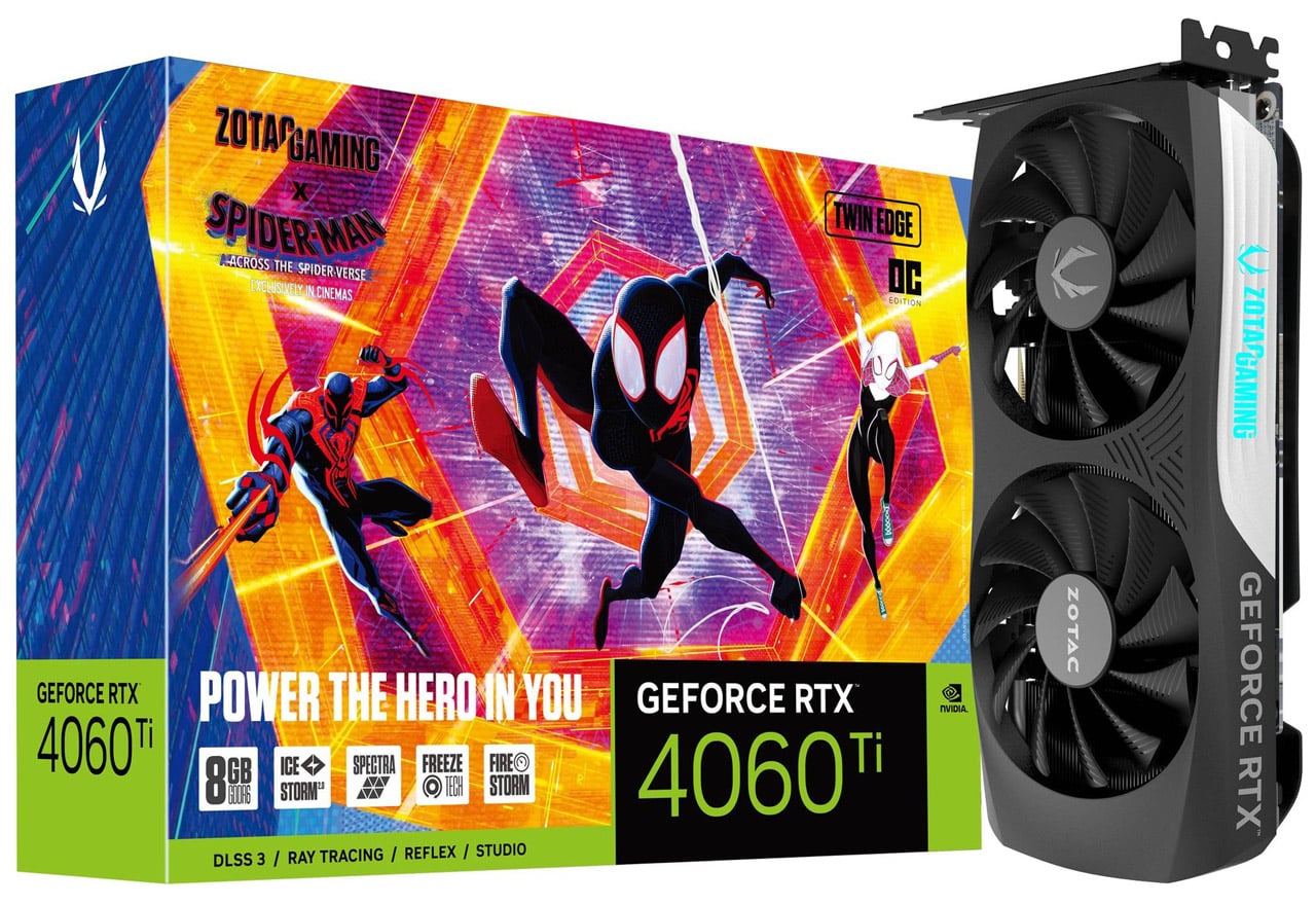 ZOTAC GAMING GeForce RTX 4060 Ti 8GB Twin Edge OC SPIDER-MAN 