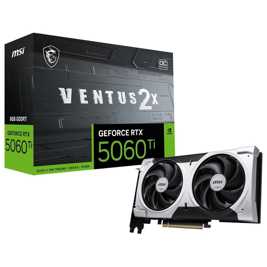 GeForce RTX 5060 Ti 8G VENTUS 2X OC PLUS | MSI グラフィック GeForce RTX 5060 Ti 8G VENTUS 2X OC PLUS | MSI グラフィック