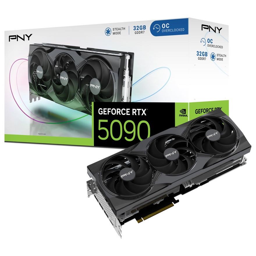 PNY GeForce RTX 5090 32GB Overclocked Triple Fan | PNY