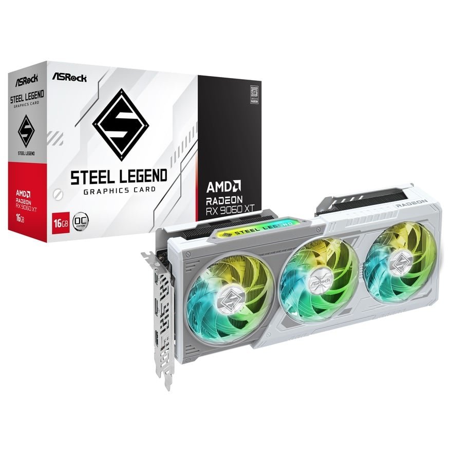 Radeon RX 9060 XT Steel Legend 16G OC | ASRock グラフィックボード