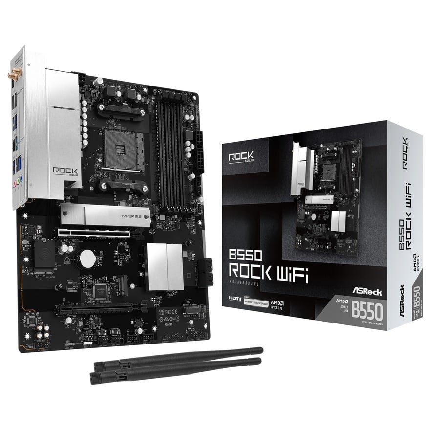 B550 Rock WiFi | ASRock マザーボード AMD B550チップセット | 株式