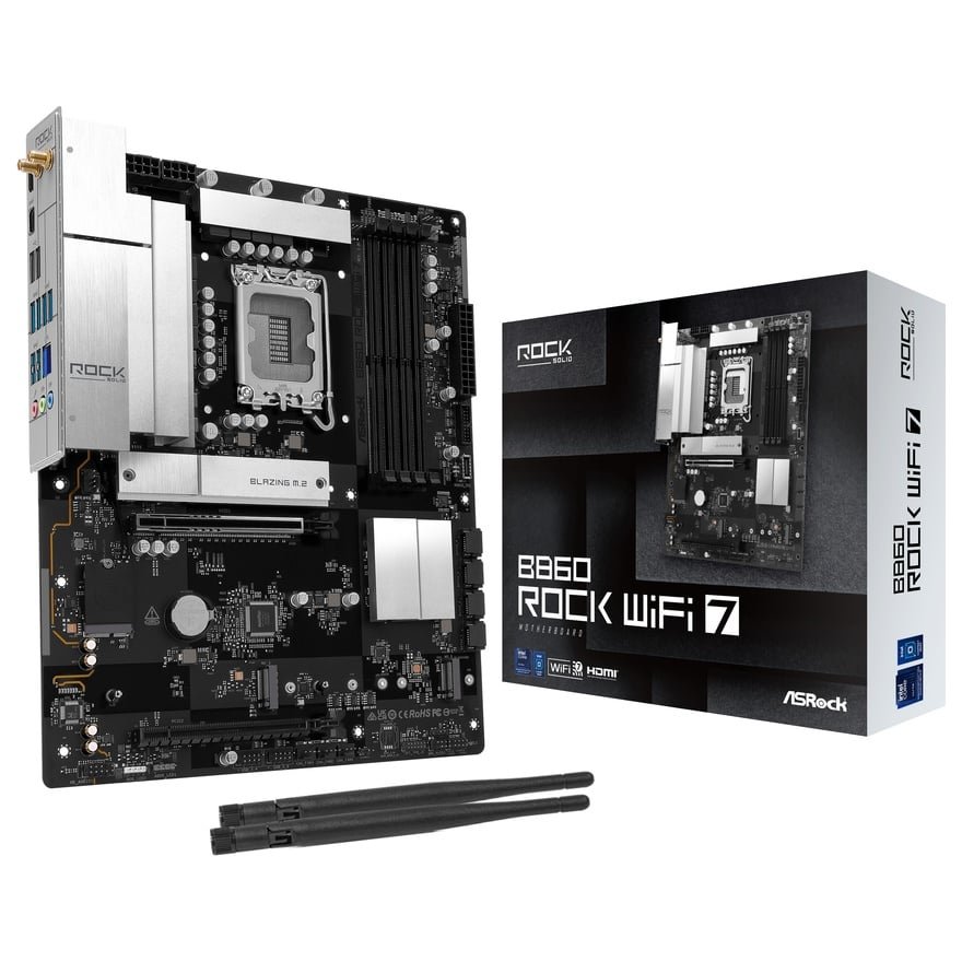 B860 Rock WiFi 7 | ASRock マザーボード Intel B860チップセット