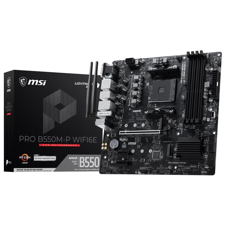 PRO B550M-P WIFI6E | MSI マザーボード AMD B550チップセット | 株式