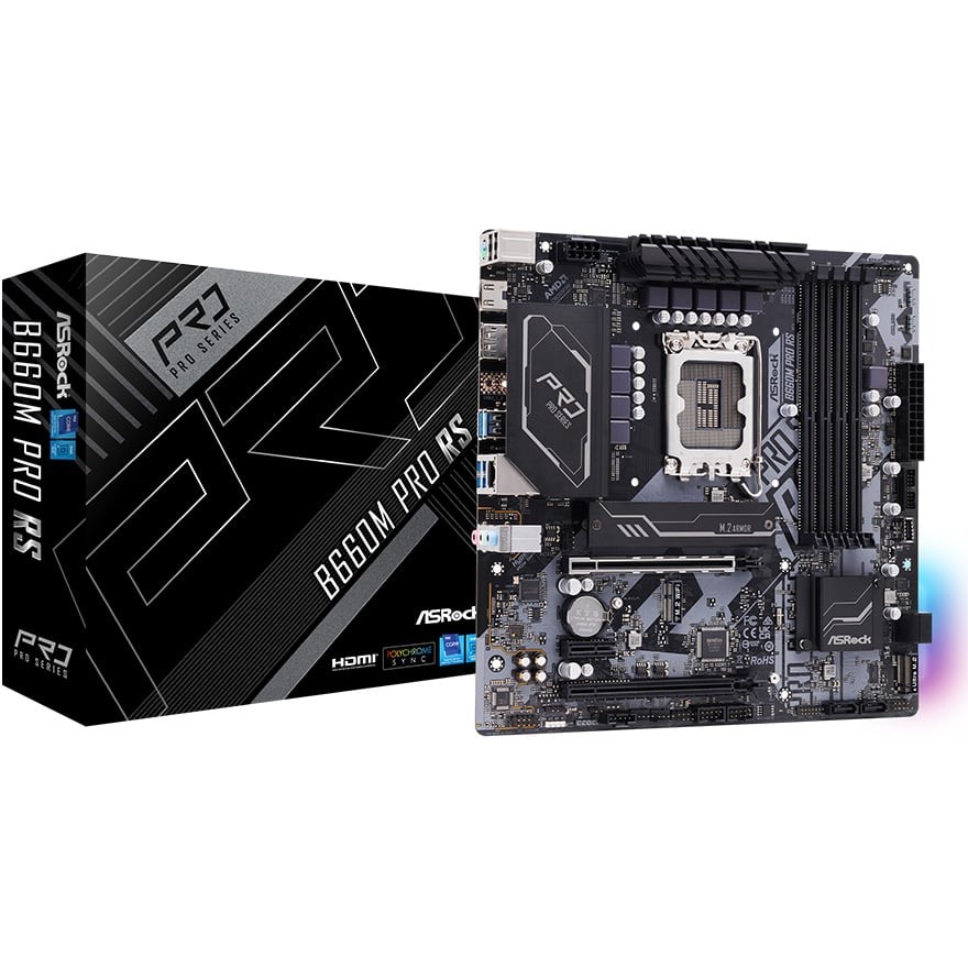 B660M Pro RS | ASRock マザーボード Intel B660チップセット | 株式