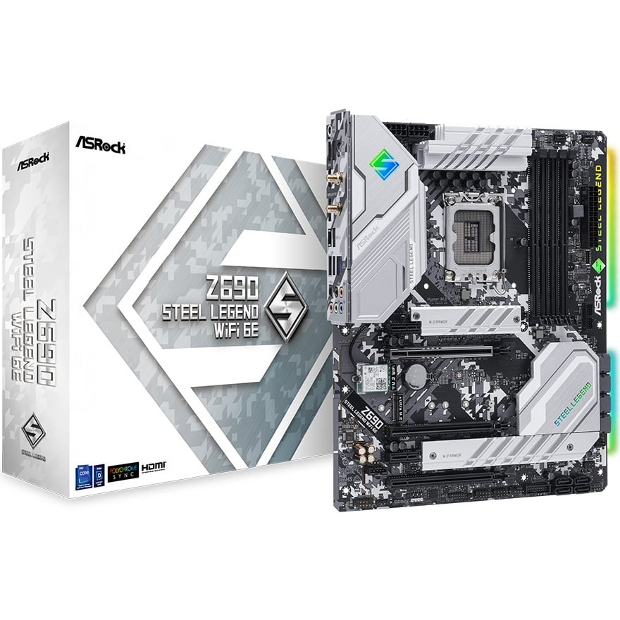 マザーボード Z690 Steel Legend WiFi 6E/D5 ASRock > Z690 Steel Legend WiFi 6E/D5