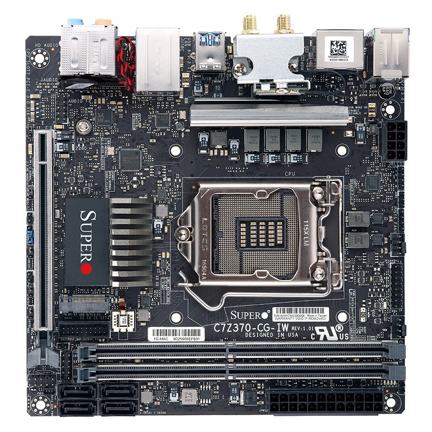 supero z370 itx マザボPCパーツ